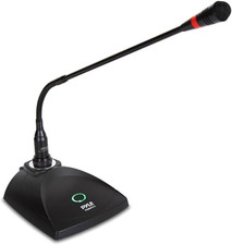 Desktop Gooseneck Wired Microphone System - Table Mounted Corded Voice Condenser