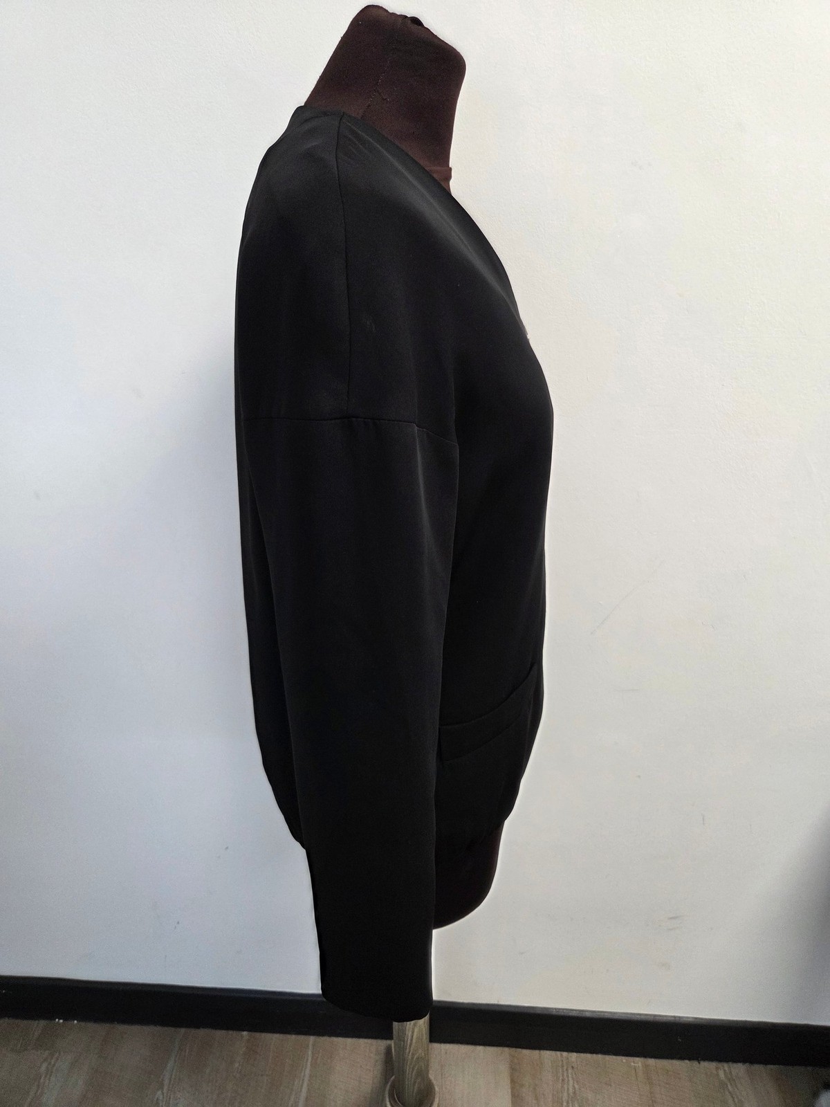 Zara Basic Collection Black Zip Jacket Polyester … - image 4