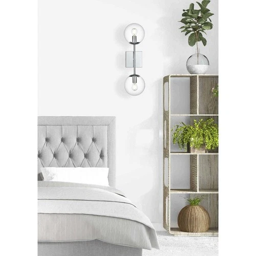 Living District LD2357C Neri 2 Light 6 inch Chrome Bath Sconce Wall Light - Picture 2 of 7