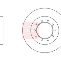 Land Rover Defender 1990-2017 Bremsscheibe Hinten (EinzelstüCk) Apec DSK945