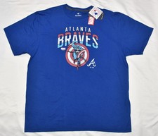 NEW! Fanatics - Atlanta Braves Marvel Captain America Shirt (Size XXL) 2XL Blue