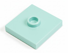 Lego 10 Pieces Tile 2x2 with a Stud Light Aqua Cam 87580 Tiles New