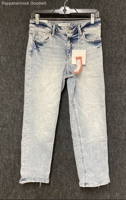 Lovervet by VERVET Women's Light Acid Wash Mid Rise Straight Leg Jeans NWT Sz 29