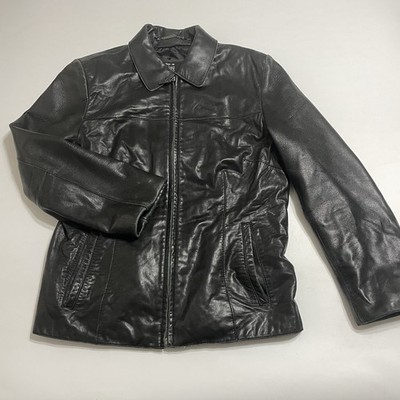 Vintage Wilsons Soft leather Pelle Studio women's Large jacket Black