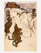 Salon des Cent de Alphonse Maria Mucha impresión artística de colección pintura antigua