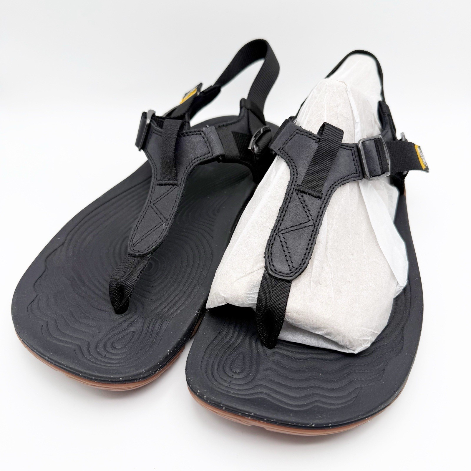 Lems Switchback Scorpion Black Sandals Men’s Size 12 New W Box
