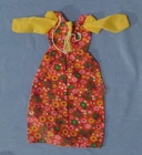 Vintage Barbie Clothes - MOD Era Barbie 9575 Long Printed Dress