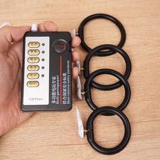 E-Stim Male Penis Ring Stimulate Silicone Extender with Power Device Men Couples