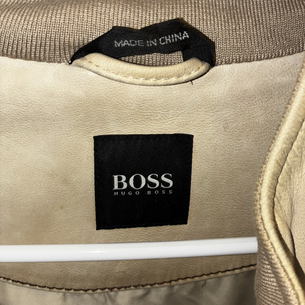 Hugo Boss Men’s 42R 100% Ziegemleder Goat Leather Jacket View 2