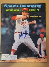 WILBUR WOOD SIGNED 6/4/73 SPORTS ILLUSTRATED MAGAZINE WHITE SOX