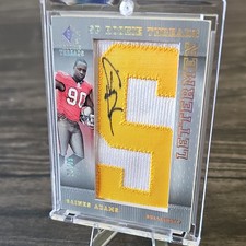Upper Deck SP Rookie Threads Lettermen Gaines Adams Auto Patch #104 Buccaneers