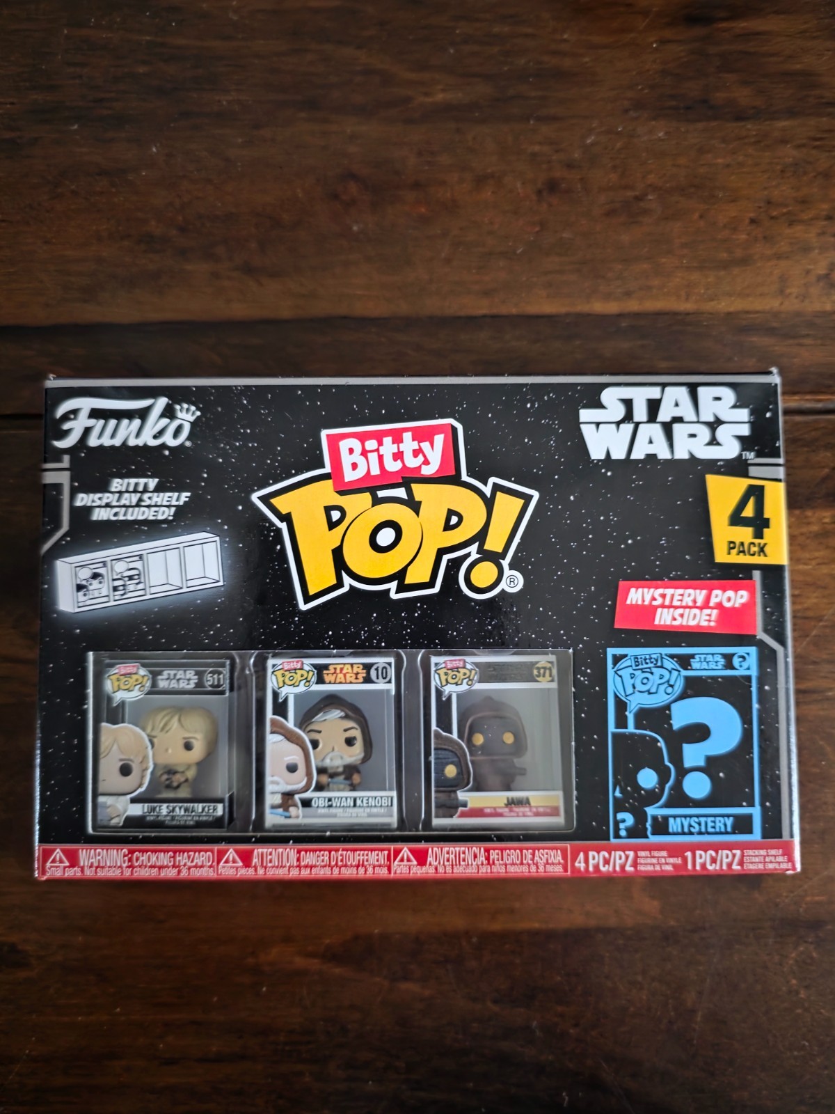 Funko Bitty Pop Star Wars 4 Pack Luke Skywalker Obi-Wan Jawa + Mystery Figure