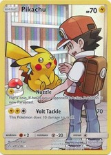 Moderately Played, English Pokemon Holo Pikachu - 241/236 - Secret Rare SM - Cos
