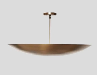 Modern Brass Dome Ceiling Light Fixture 6-Light Pendant | Custom Size & Finish