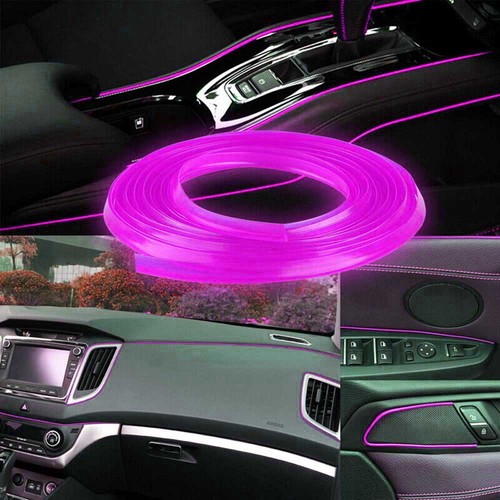 Accesorios interiores coche borde puerta línea moldura moldura moldura tira decoración rosa para 5M - Imagen 2 de 14