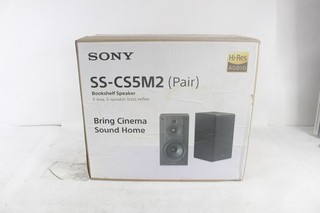 SONY 3 WAY BOOKSHELF SPEAKERS | SS CS5M2 | PAIR | BLACK | NEW OPEN BOX