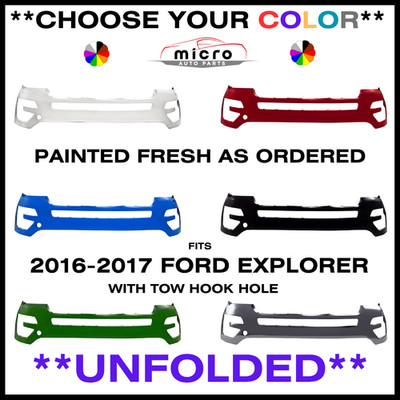NEW FRONT BUMPER FOR 2016-2017 EXPLORER PAINTED *CHOOSE YOUR COLOR* FO1000723