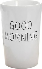White Ceric Tumbler Cup for Bathroom Tootaste Toothbrush