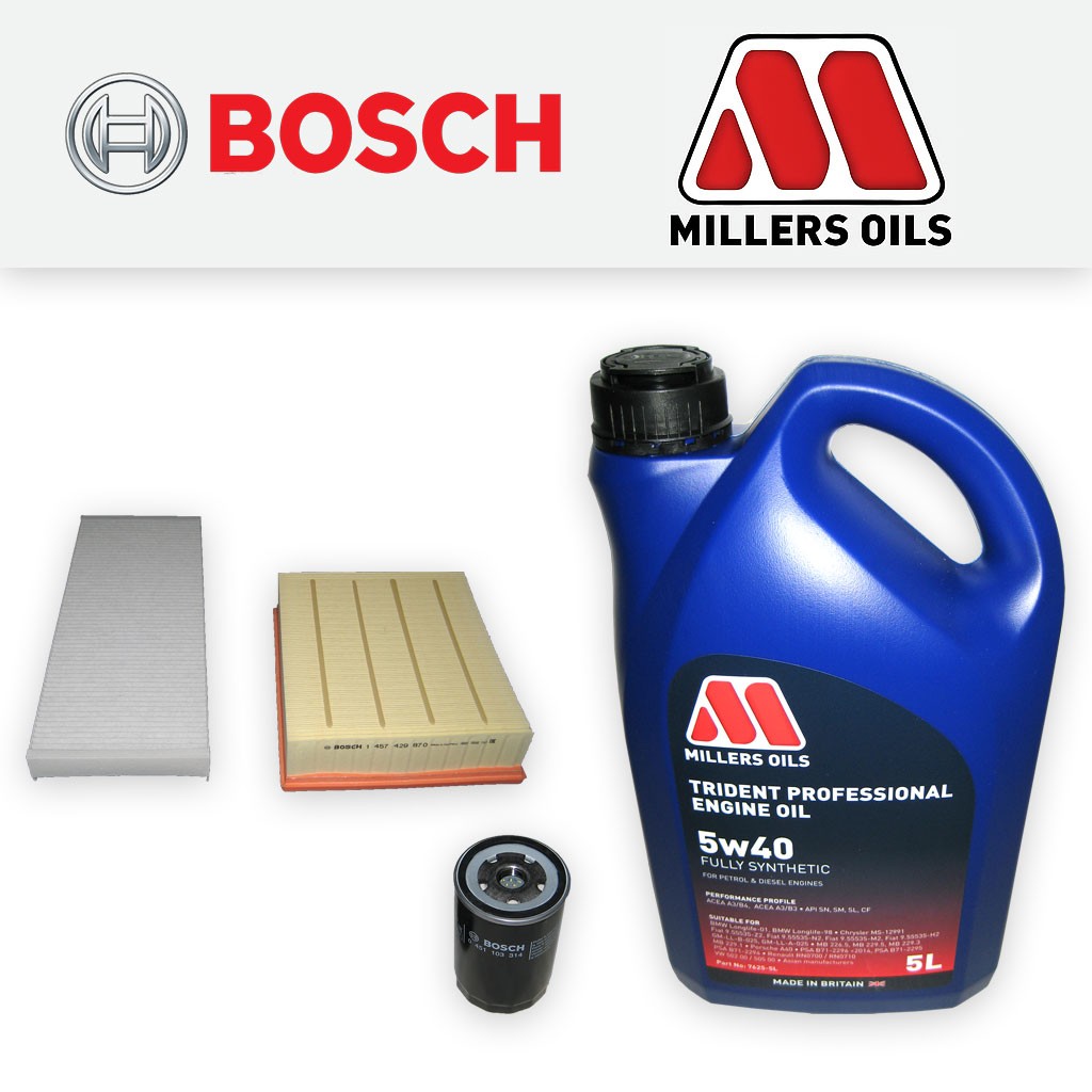 SERVICE KIT for AUDI A4 (B5) 1.8 20V OIL AIR CABIN FILTERS +5w40 OIL (1995-2001)