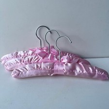 Satin Padded Coat Pink Hangers, Bridal, Wedding Dress, Gown Hangers Set Of 3