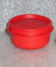 1 Tupperware Smidget Tiny Treasure Mini Bowl Red w/Red Seal Miniature,