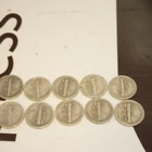 Mercury Dime Lot 1941 1943 1945 10C 90% Silver Business Strikes P KM#140