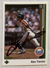 Alex Trevino 1989 Upper Deck ON-CARD AUTO Buyback HA Retrograph Astros Autograph