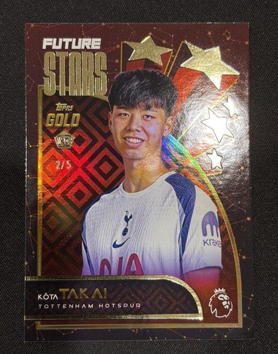 2025-26 Topps Gold Premier League Kota Takai Rookie Future Stars Red RC /5 !!