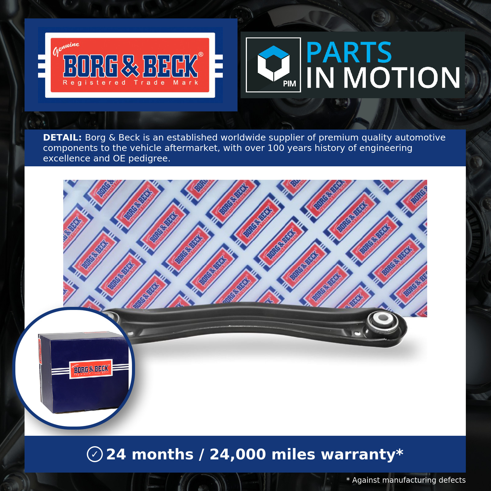 Wishbone / Suspension Arm fits MERCEDES ML500 W166 4.7 Rear Upper, Right B&B New