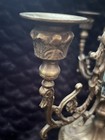 French Empire Style 3 Arm Candelabra Brass Tone Blue Column Napoleon III Revival — photo 5