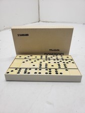 Puremco Standard Marblelike Dominoes WHITE No. 616 Made In USA Pre Owned