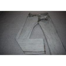 Levi's 501 Men 32 x 32 Distressed Gray Straight Leg Button Fly Oak Denim Jeans 