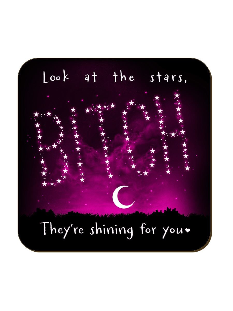 B*tch - Shining Stars Square Coaster