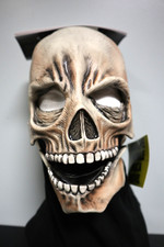 Gxdamxz Máscara De Calavera De Látex – Accesorio De Terror Para Halloween Y Carnaval, Talla Única De 18x24 Cm