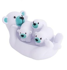 Playmaker Toys Rubber Polar Bear Family Floating Bath Tub Set of 4 Toy