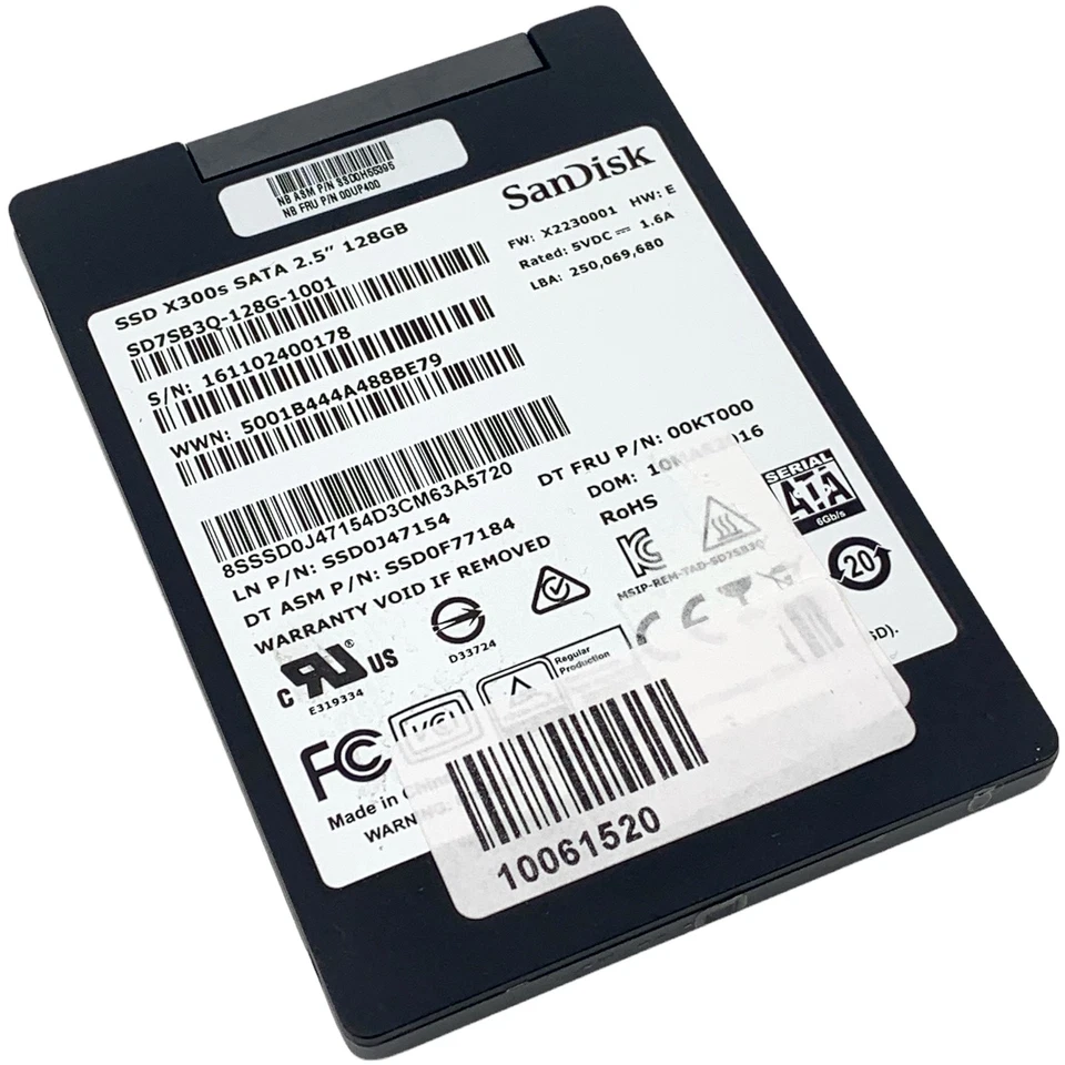 2,5" SanDisk SSD X300s 128GB SATA III 6Gbps Solid State Drive SD7SB3Q-128G - Bild 2 von 2