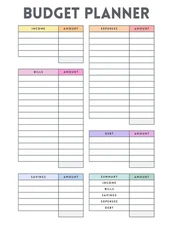 Digital BUDGET PLANNER planner pdf editable file Instant Download and Print bp5a