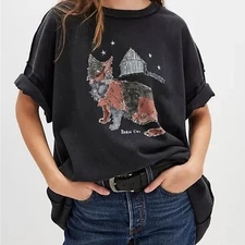 NWT SOLD OUT We The Free | Free People Oversized Barn Cat Farm Friends Tee Sz S