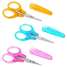 3 Pcs Mini Scissors Small Embroidery Scissors with Protective Cover for Knitting