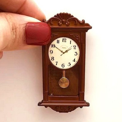 1pc 1:12 Dollhouse Miniature Wall Clock Home Decor Accessories Toy Pretend Play