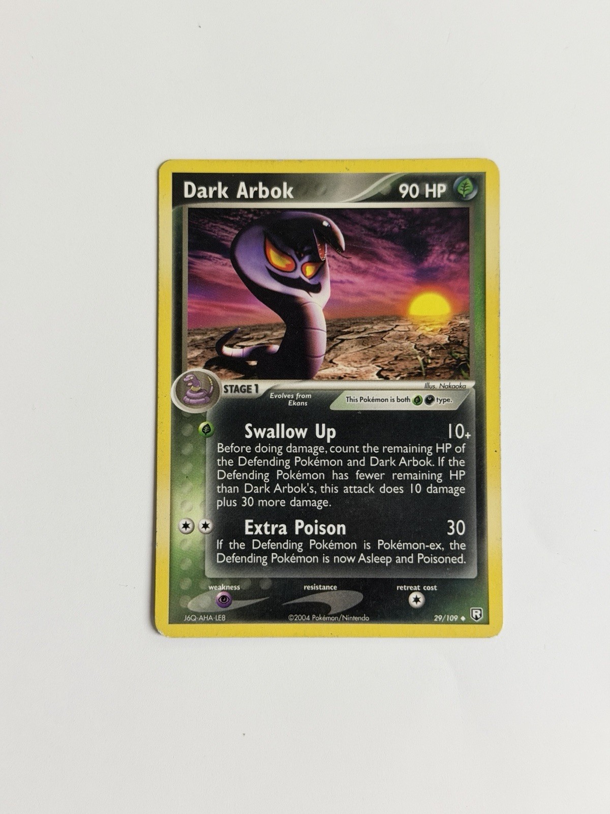 Dark Arbok 29/109 Uncommon Team Rocket Returns Pokemon Card