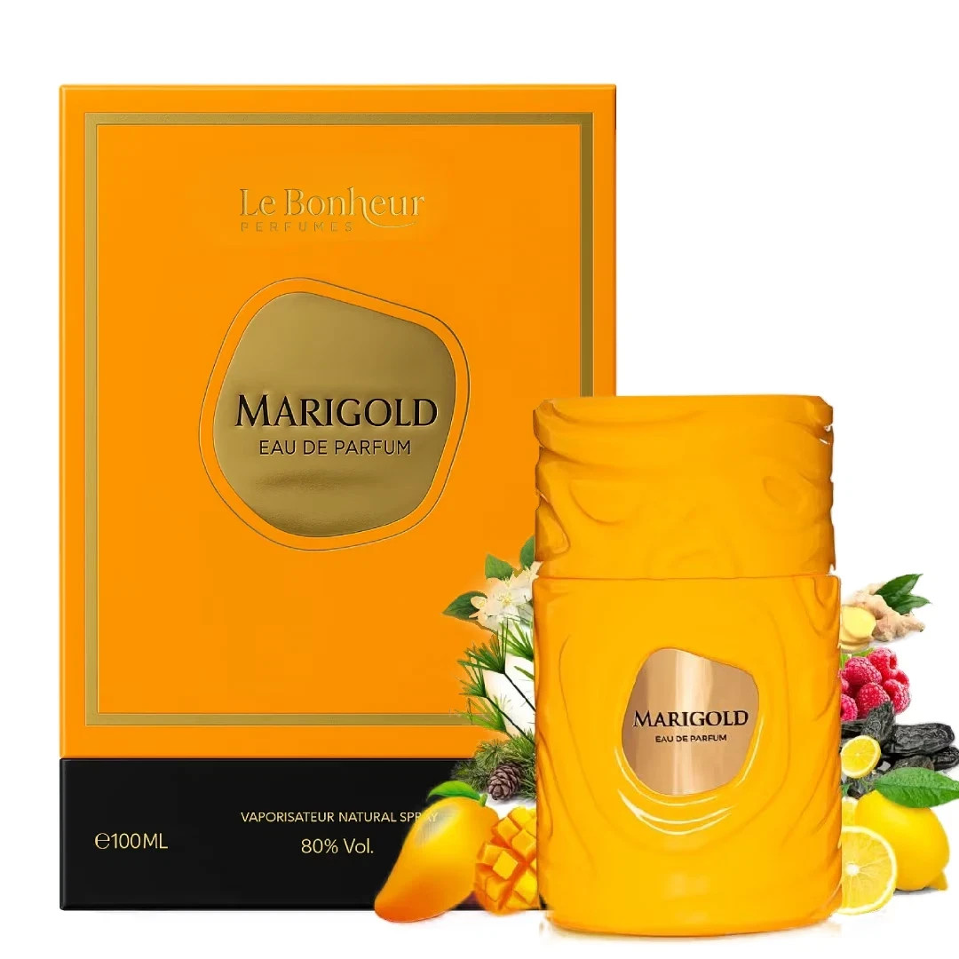 LE BONHEUR MARIGOLD EDP FOR MEN 100ML creating A Bold And Elegant Presence.