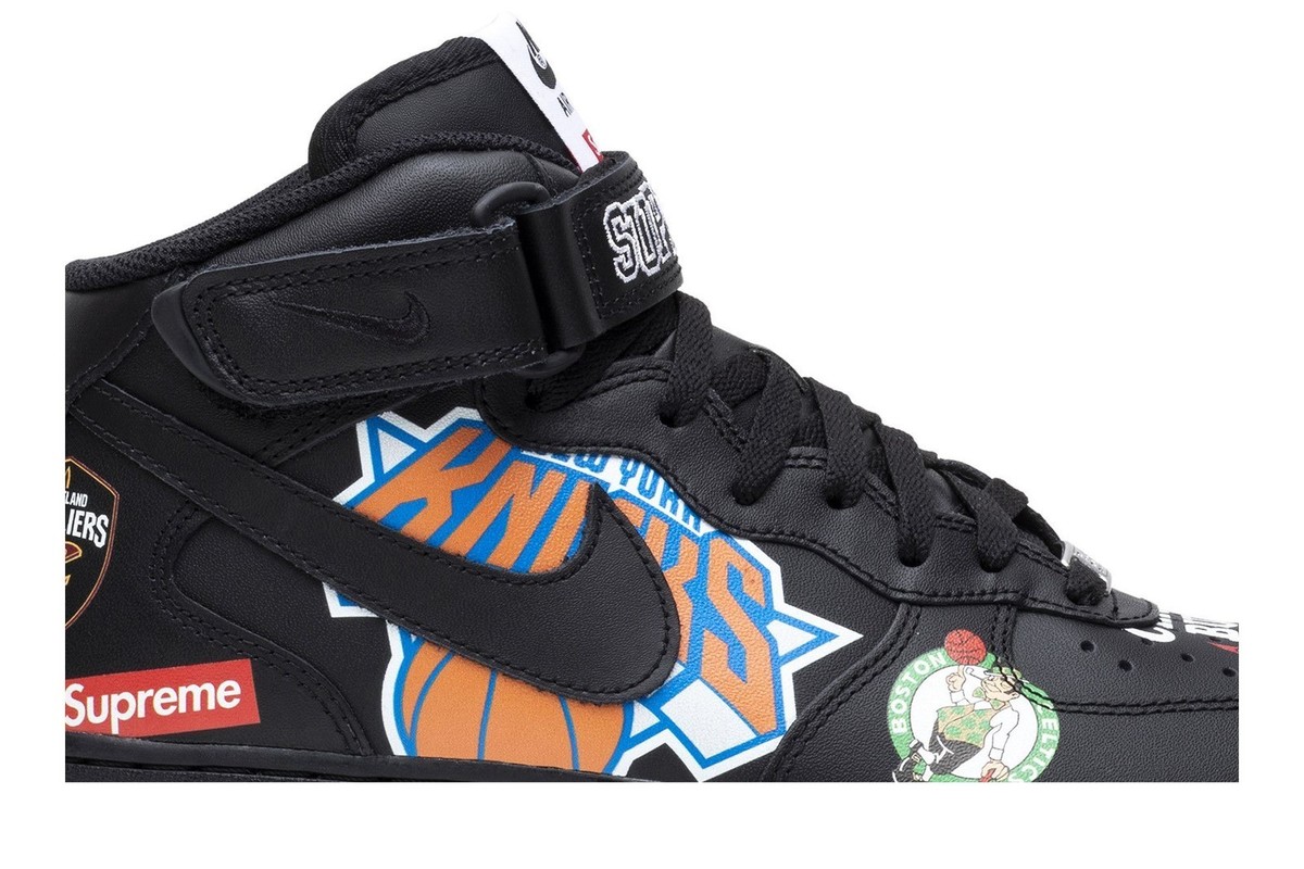 Supreme × NBA × Nike AQ8017-001 Size 11.5 - Supreme x NBA x Nike Air Force 1 07 Mid Black for sale