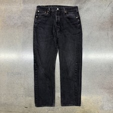 Vtg 90s Men’s Levis 501 XX Black Denim Jeans 34x31 Made In USA Button Fly