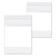 4 Mil White Block Clear Zipper Lock Bags Plastic Reclosable Bags 1000-10000