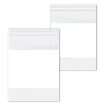 4 Mil White Block Clear Zipper Lock Bags Plastic Reclosable Bags 1000-10000