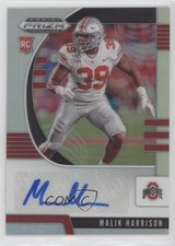 2020 Panini Prizm Draft Picks Rookies Silver Malik Harrison #186 Auto 00jz