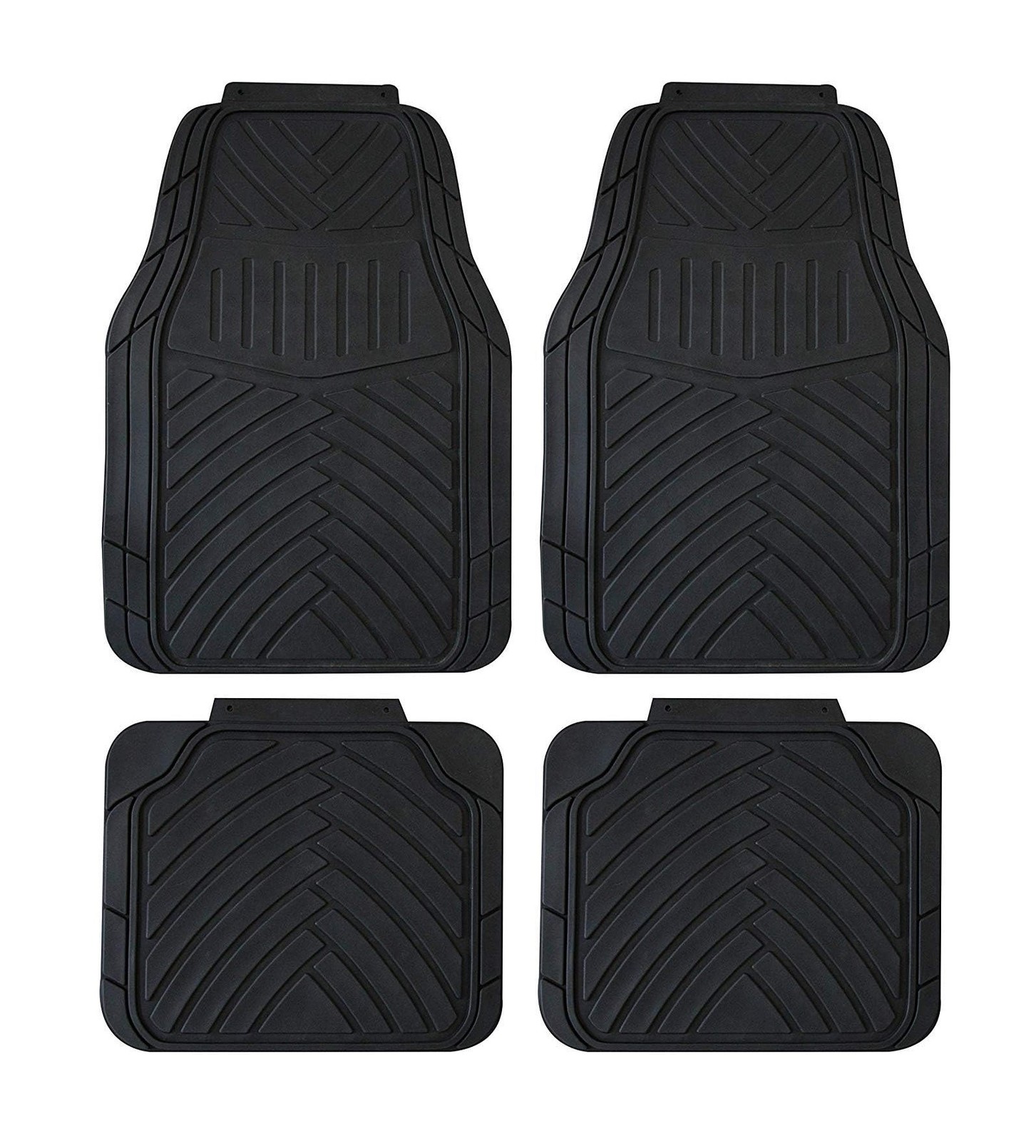 Streetwize  4 piece Rhapsody Black Rubber Car Floor Mat Set SWCM63