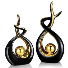 2 Pcs Modern Room Ceramic Decor Center Pieces Table Decorations Ceramic Statu...
