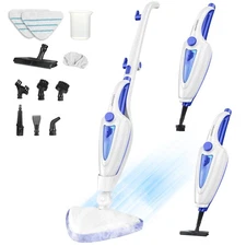 12-in-1 Steam Mop, Fast 15-Sec Heat-Up, 1500W Detachable Handheld Steam Clean...